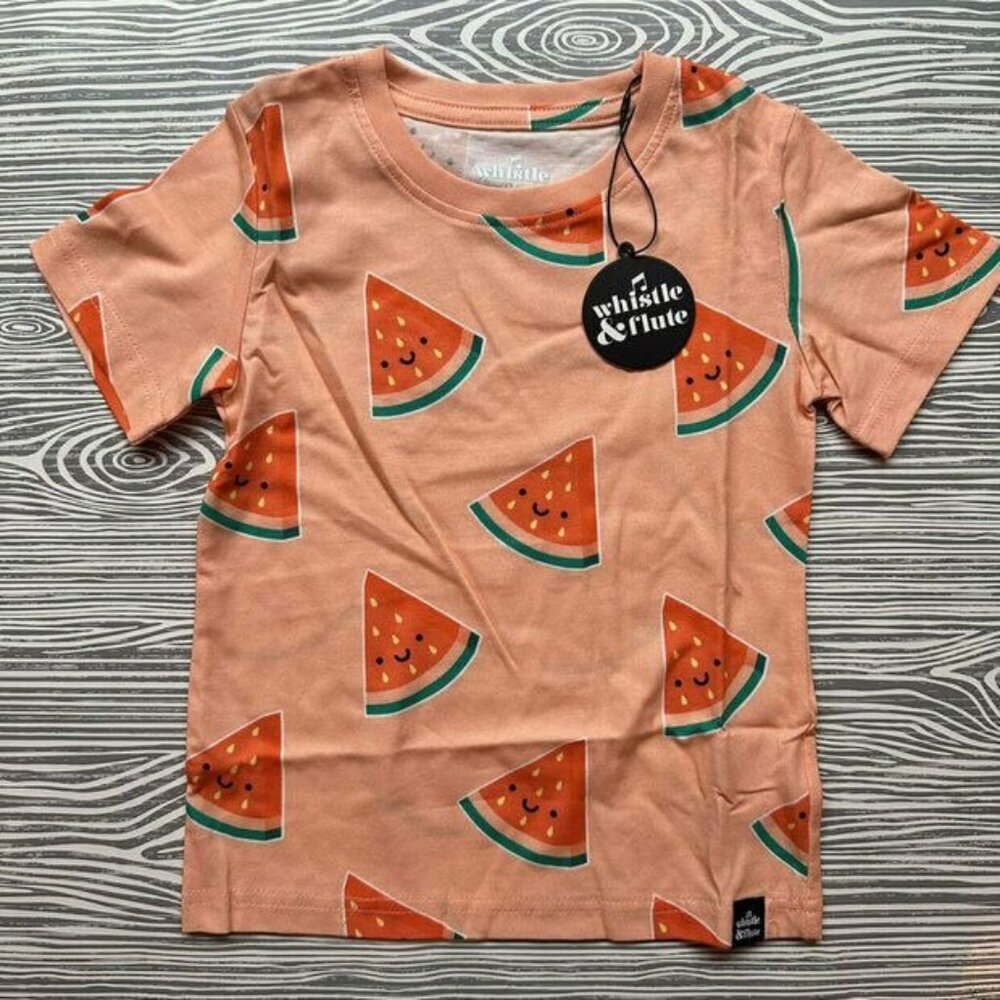 Whistle & Flute Watermelon Tee 3-4 NWT